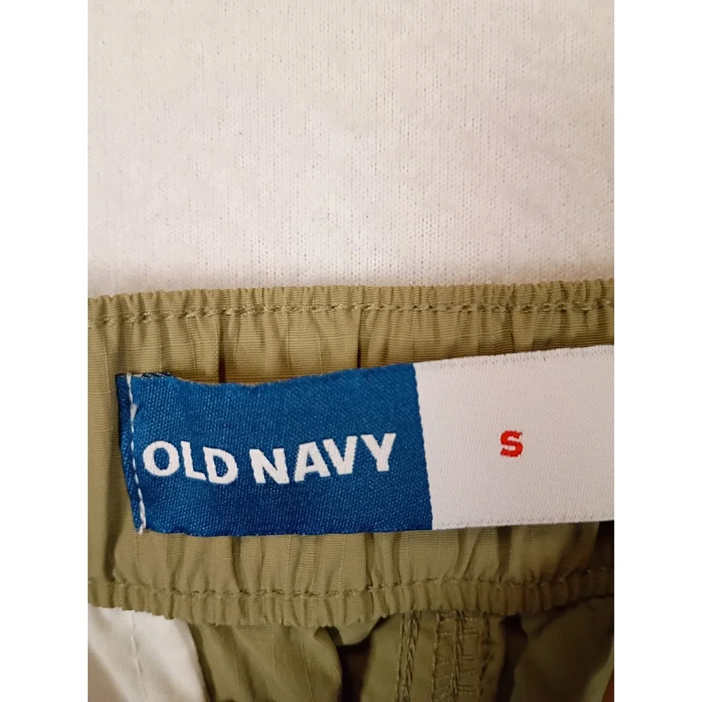 Gorpcore Old Navy Mens Small Olive Green Nylon Utility Cargo Hiking Shorts